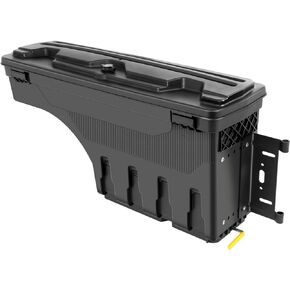 ROADFAR Left Driver Side and Right Passenger Side Truck Bed Storage Box Replacement For Chevrolet Silverado 1500 2019-2020,For GMC Sierra 1500 2019-2020 Key Lockable Lid Truck Bed Toolboxes Black