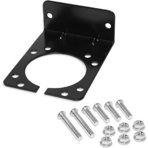 Oyviny 7 Way RV Blade Mounting Bracket, Trailer Wiring Harness Mounting Bracket for 7-Pin RV Blade Trailer Socket, Screws and Nuts Included