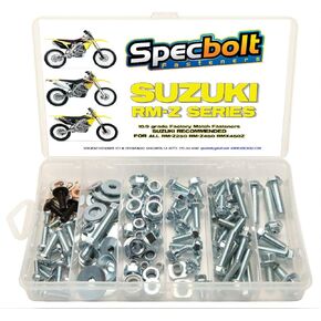 120pc Specbolt Suzuki RMZ Four Stroke Bolt Kit for Maintenance & Restoration of MX Dirtbike OEM Spec Fastener for RMZ250 RMZ450 RM-Z250 RM-Z450