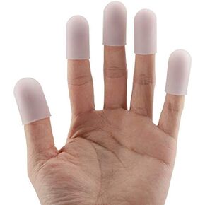 Fdit 5pcs Silicone Finger Protector Thumbs Cover Fingertip Gloves for Heat Cooking Baking Barbecue B