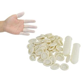 200 Pcs Disposable Latex White Finger Cots - Tattoo Beauty Nail Anti-Static Finger Protector