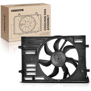 A-Premium Engine Radiator Cooling Fan Assembly Compatible with Volkswagen & Audi Models - Jetta 2019, Golf 2015-2019, Golf SportWagen 2015-2018, GTI 2015-2020, e-Golf 2015-2019, A3 2015-2020, S3