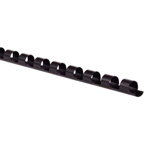 GBC Binding Spines/Spirals/Coils, 1/2" Diameter, 85 Sheet Capacity, CombBind, Black, 25 Pack (4090034)