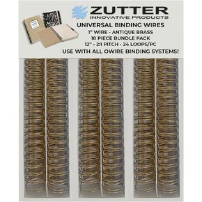 أسلاك ربط Zutter - حزمة حزمة من النحاس العتيق - تستخدم مع أي وجميع أنظمة ربط الأسلاك! (أسلاك ربط Zutter 1 بوصة - حزمة من النحاس العتيق مكونة من 18 قطعة)