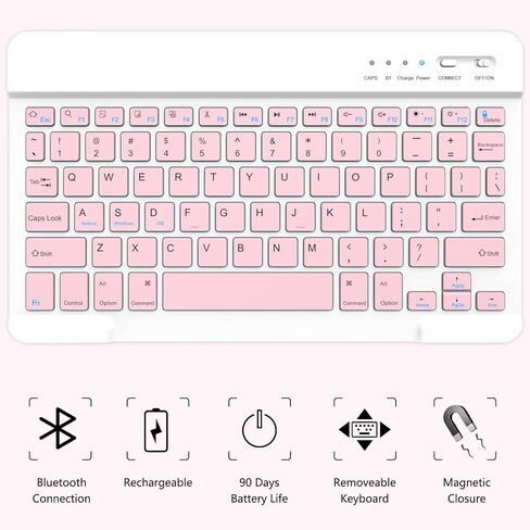 حافظة لوحة مفاتيح لجهاز iPad Air الجيل الخامس - حافظة لوحة مفاتيح بلوتوث قابلة للفصل مع حامل قلم رصاص - غطاء حامل قابل للطي لجهاز iPad Air 5 10.9 بوصة 2022/iPad Air 4 Gen 2020، iPad Pro 11 1st Gen 2018 in Saudi Arabia