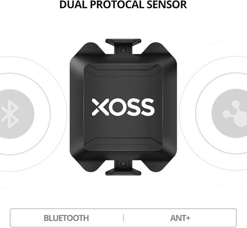 XOSS G+ GPS Bike Computer ANT+ مع 2 مستشعر إيقاع ذكي، كمبيوتر بلوتوث لركوب الدراجات، عداد مسافات لاسلكي للدراجات، جهاز تعقب MTB مقاوم للماء يناسب جميع الدراجات (يدعم مراقب معدل ضربات القلب) in Kuwait