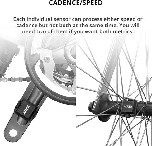 XOSS G+ GPS Bike Computer ANT+ مع 2 مستشعر إيقاع ذكي، كمبيوتر بلوتوث لركوب الدراجات، عداد مسافات لاسلكي للدراجات، جهاز تعقب MTB مقاوم للماء يناسب جميع الدراجات (يدعم مراقب معدل ضربات القلب) in Kuwait