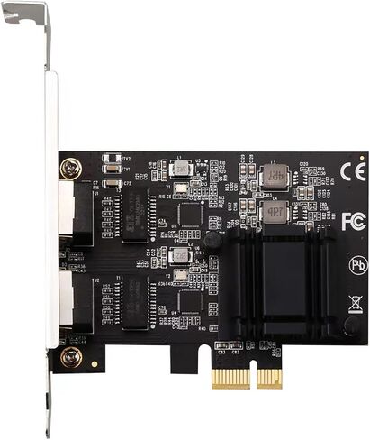 2.5GB RJ45x2 Port PCIe NIC Network Card for pc Switch Internal Computer Networking Cards 2500/1000/100Mbps Win Server 2022/2019/2016 Windows 11/10/8.1/8/7 Linux ethernet Card Adapter PXE 1PCS in Saudi Arabia
