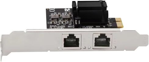 بطاقة شبكة 2.5 جيجابايت RJ45x2 بمنفذ PCIe NIC لبطاقات شبكة الكمبيوتر الداخلية للتبديل 2500/1000/100 ميجابت في الثانية Win Server 2022/2019/2016 Windows 11/10/8.1/8/7 محول بطاقة إيثرنت Linux PXE 1 قطعة in Kuwait