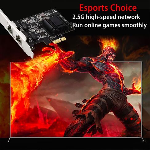 بطاقة شبكة 2.5 جيجابايت RJ45x2 بمنفذ PCIe NIC لبطاقات شبكة الكمبيوتر الداخلية للتبديل 2500/1000/100 ميجابت في الثانية Win Server 2022/2019/2016 Windows 11/10/8.1/8/7 محول بطاقة إيثرنت Linux PXE 1 قطعة in Kuwait