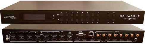 8x8 HDMI 4K HDR Matrix Switcher 18GBPS Ultra YUV 4:4:4 HDCP2.2 60 هرتز HDMI 2.0B Doby Atmos HDTV Routing Selector SPDIF Audio CONTROL4 Savant Home Automation Switch IP RS232 in Kuwait