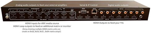 8x8 HDMI 4K HDR Matrix Switcher 18GBPS Ultra YUV 4:4:4 HDCP2.2 60 هرتز HDMI 2.0B Doby Atmos HDTV Routing Selector SPDIF Audio CONTROL4 Savant Home Automation Switch IP RS232 in Kuwait