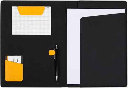 LHiDS Creative A4 Folio 2.0 مع حامل، استئناف محفظة الأعمال، حافظة 3 في 1 مع ملحقات مغناطيسية، تعمل كغطاء للكمبيوتر المحمول، حافظة، لوحة تنظيم سطح المكتب للمنزل والمكتب، (أصفر) in Kuwait