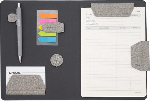 LHiDS Creative A4 Folio 2.0 مع حامل، استئناف محفظة الأعمال، حافظة 3 في 1 مع ملحقات مغناطيسية، تعمل كغطاء للكمبيوتر المحمول، حافظة، لوحة تنظيم سطح المكتب للمنزل والمكتب، (أصفر) in Kuwait