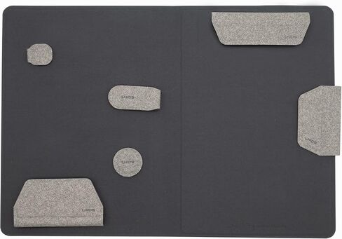 LHiDS Creative A4 Folio 2.0 مع حامل، استئناف محفظة الأعمال، حافظة 3 في 1 مع ملحقات مغناطيسية، تعمل كغطاء للكمبيوتر المحمول، حافظة، لوحة تنظيم سطح المكتب للمنزل والمكتب، (أصفر) in Kuwait