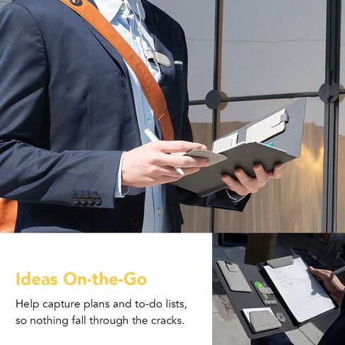 LHiDS Creative A4 Folio 2.0 مع حامل، استئناف محفظة الأعمال، حافظة 3 في 1 مع ملحقات مغناطيسية، تعمل كغطاء للكمبيوتر المحمول، حافظة، لوحة تنظيم سطح المكتب للمنزل والمكتب، (أصفر) in Kuwait