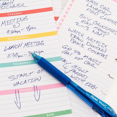 بنتل واو! أقلام حبر جاف قابلة للسحب، خط متوسط، حبر وردي، صندوق مكون من 12 قطعة (BK440-P) in Kuwait