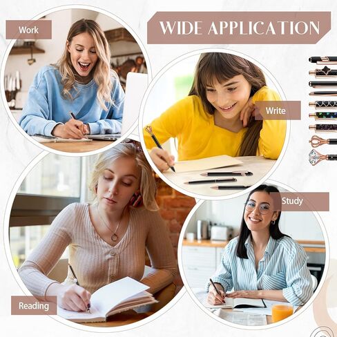9 Pcs Ballpoint Pens Set Metal Crystal Diamond Pen Glitter Pen for Journaling Black Ink Pretty Cute Pens Fancy Pens Gifts for Women Girls Christmas Birthday School Office Desk(Purple) in Saudi Arabia