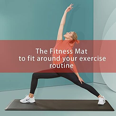 UniComfort, Anti-Fatigue 100% PU Fitness Mat, Skipping Jump Rope, Exercise Mat, Smooth Surface (Black, 26x48x0.625) in Saudi Arabia