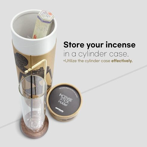 Incense Holder, Incense Holder for Sticks, Removable Glass Ash Catcher, Mess-Free Incense Burner, Meditation, Yoga, Spa and with Decorating Shelves in Homes and Offices in Kuwait