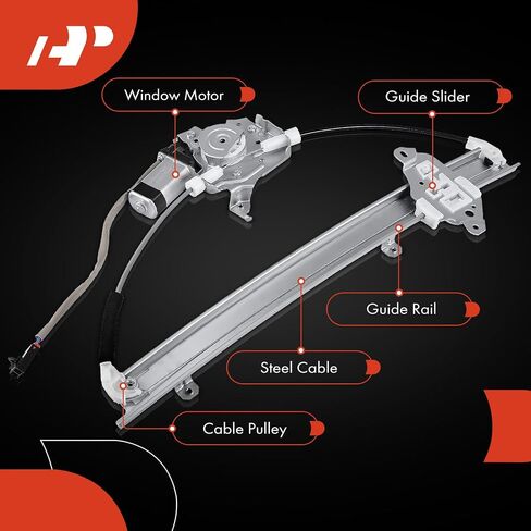 A-Premium Electric Power Window Regulator with Motor Compatible with Nissan Sentra 2000-2006 Front Left Driver Side in Saudi Arabia