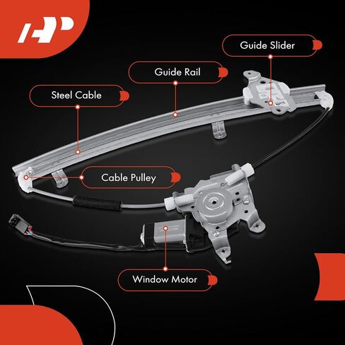 A-Premium Electric Power Window Regulator with Motor Compatible with Nissan Sentra 2000-2006 Front Left Driver Side in Saudi Arabia