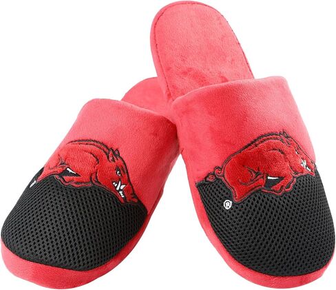 FOCO Arkansas Razorbacks NCAA Mens Team Logo Staycation Slipper - M in Kuwait