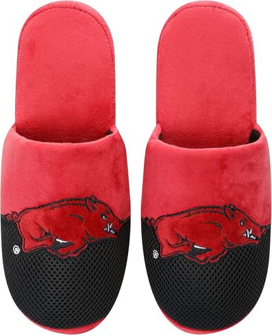 FOCO Arkansas Razorbacks NCAA Mens Team Logo Staycation Slipper - M in Kuwait