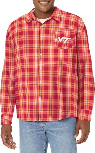 FOCO Men's NCAA College Team Logo Long Sleeve Flannel Shirt in Saudi Arabia
