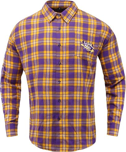 FOCO Men's NCAA College Team Logo Long Sleeve Flannel Shirt in Saudi Arabia
