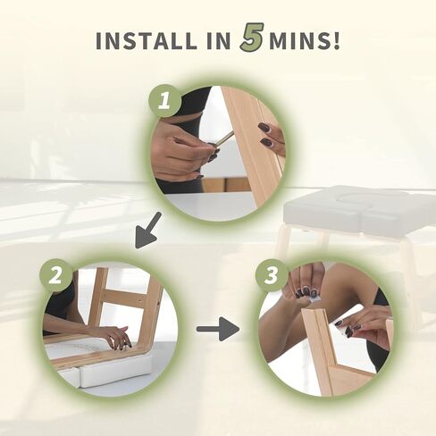 مقعد اليوغا على الرأس - كرسي اليوغا للعائلة وصالة الألعاب الرياضية - وسادات من الخشب والبولي يوريثان - تخفف من التعب وبناء الجسم (أخضر) in Kuwait