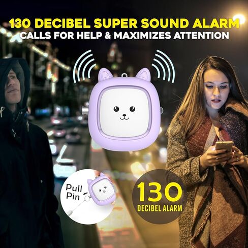 مجموعة سلسلة مفاتيح للفتيات مع منبه شخصي، ملحقات سلسلة مفاتيح Funseeya مع صفارة إنذار صوتية شخصية، بوم بوم لطيف، مشبك وحلقة قفل وصفارة in Kuwait