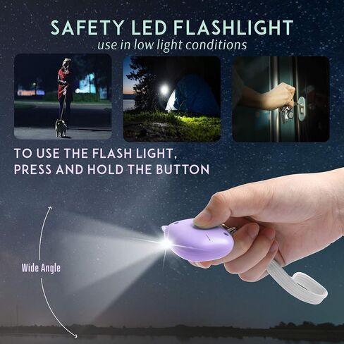 مجموعة سلسلة مفاتيح للفتيات مع منبه شخصي، ملحقات سلسلة مفاتيح Funseeya مع صفارة إنذار صوتية شخصية، بوم بوم لطيف، مشبك وحلقة قفل وصفارة in Kuwait