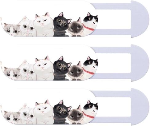 Camera Privacy Slider Laptop Camera Cover Slide:Cute Cat Pattern Webcam Cover Slide Tablet Camera Cover Slide for Laptop Camera Privacy Cover,3 pcs Webcam Covers in Saudi Arabia
