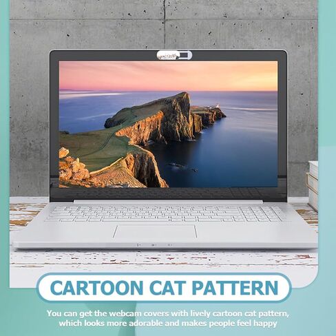 Camera Privacy Slider Laptop Camera Cover Slide:Cute Cat Pattern Webcam Cover Slide Tablet Camera Cover Slide for Laptop Camera Privacy Cover,3 pcs Webcam Covers in Saudi Arabia