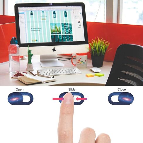 Webcam Cover Slide Web Mac Laptop Camera Cover Blocker for MacBook Pro Laptops/Phone iPhone/Smartphone/iPad Pro/Mac PC Tablets/Computer,Front Lens Camera Cover,Protect Your Visual Prvacy (5 Pack) in Kuwait