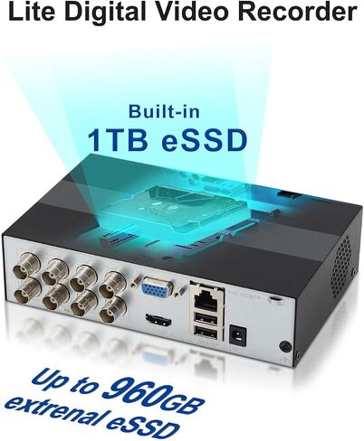 Anpviz H.265+ 3K Lite CCTV DVR 8 Channel with AI Motion Detection, 6MP Hybrid Capability 5-in-1(Analog/AHD/TVI/CVI/IPC) Surveillance DVR, Supports 8CH Analog and 2CH IP Cameras (with 2TB Hard Drive) in Saudi Arabia