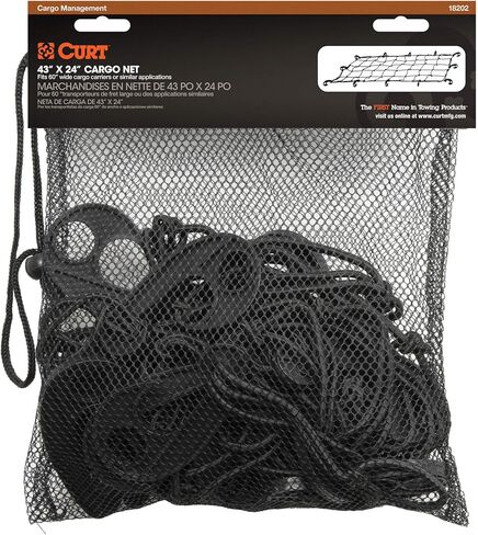 CURT 18202 43 x 24-Inch Elastic Cargo Net with Hooks for Hitch Carrier in Saudi Arabia