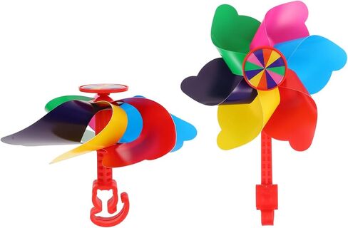 2pcs Bike Handlebar for Scooter Tassel Girls Decorations Flower Gifts Colorful Attachment Windmill Children Decor Bikes Plastic Accessories Boys Wheels Toy Sparkle Carrier in Saudi Arabia