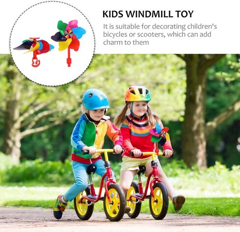 2pcs Bike Handlebar for Scooter Tassel Girls Decorations Flower Gifts Colorful Attachment Windmill Children Decor Bikes Plastic Accessories Boys Wheels Toy Sparkle Carrier in Saudi Arabia