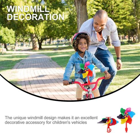 2pcs Bike Handlebar for Scooter Tassel Girls Decorations Flower Gifts Colorful Attachment Windmill Children Decor Bikes Plastic Accessories Boys Wheels Toy Sparkle Carrier in Saudi Arabia