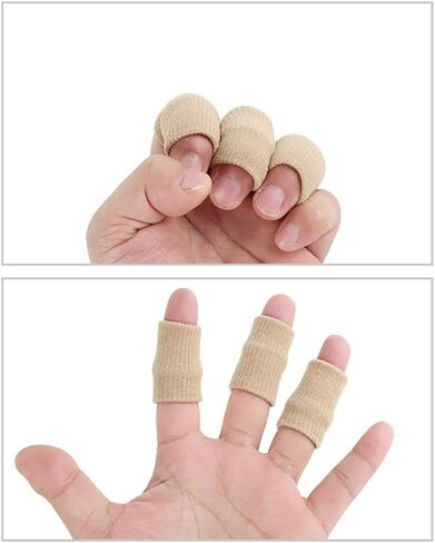 20 Pcs Finger Protector Sleeves Sports Finger Guards Thumb Support Braces Compression Finger Brace Finger Pain Relief Sleeve in Saudi Arabia