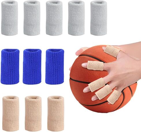 20 Pcs Finger Protector Sleeves Sports Finger Guards Thumb Support Braces Compression Finger Brace Finger Pain Relief Sleeve in Saudi Arabia