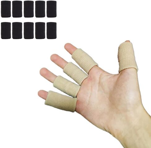 20 Pcs Finger Protector Sleeves Sports Finger Guards Thumb Support Braces Compression Finger Brace Finger Pain Relief Sleeve in Saudi Arabia