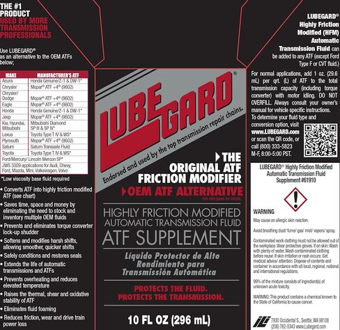 Lubegard 61910 Highly Friction Modified ATF Supplement, 10 oz. in Saudi Arabia