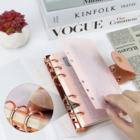 5pcs Pink A6 Binder Cash Envelopes, A6 Insert with 2 Pockets for Budgeting Money,Binder Pockets Index Envelopes for 6 Ring Budgeting Binder Inserts Supplies Accessories (Pink-1 Set) in Saudi Arabia