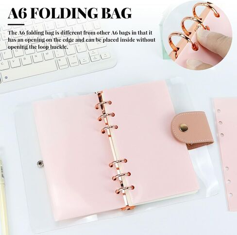 5pcs Pink A6 Binder Cash Envelopes, A6 Insert with 2 Pockets for Budgeting Money,Binder Pockets Index Envelopes for 6 Ring Budgeting Binder Inserts Supplies Accessories (Pink-1 Set) in Saudi Arabia