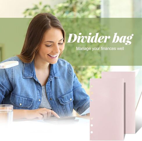 5pcs Pink A6 Binder Cash Envelopes, A6 Insert with 2 Pockets for Budgeting Money,Binder Pockets Index Envelopes for 6 Ring Budgeting Binder Inserts Supplies Accessories (Pink-1 Set) in Saudi Arabia