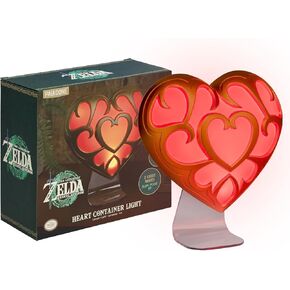 Paladone The Legend of Zelda Heart Container Light - مصباح Nintendo المرخص رسميًا لغرفة اللعبة ، وضعان خفيفان ، هدية إضاءة مزاجية للاعبين