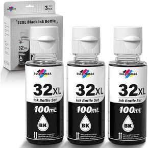 32xl استبدال زجاجة الحبر الأسود لـ HP Smart Tank 6001 5101 7301 7602 5000 5103 7300 تعبئة الحبر ، متوافقة مع زجاجة الحبر الأسود HP 32XL لـ Smart Tank Plus 651 551 All-In-One